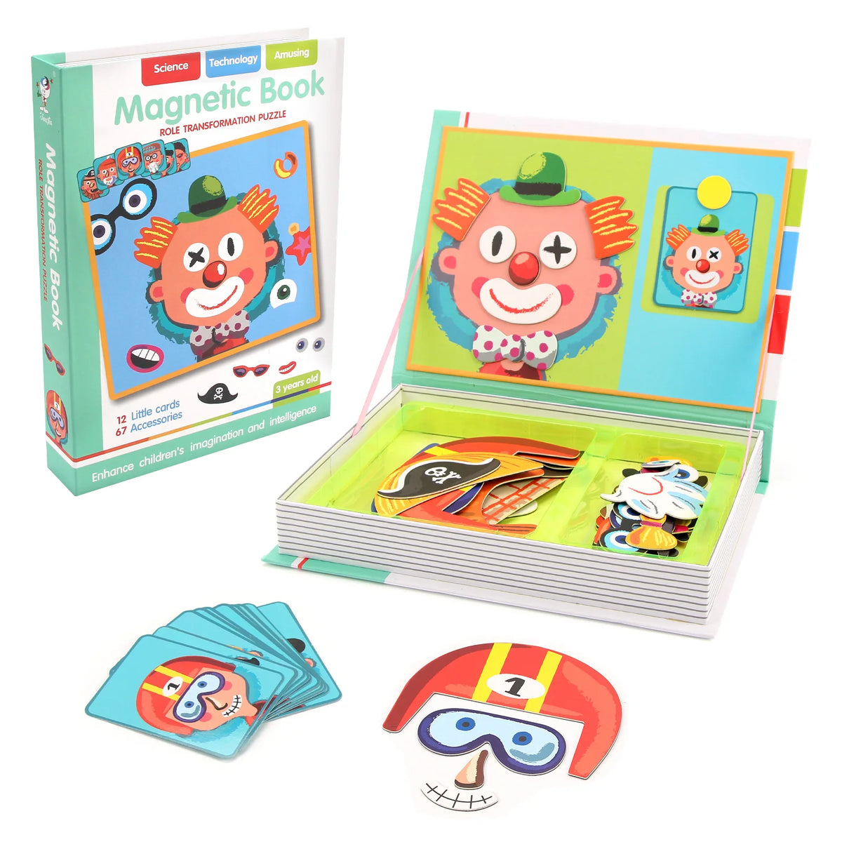 Livre de puzzles magnétiques 3D – Jeu éducatif pour enfants