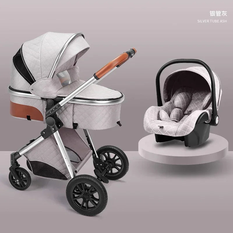 2025 High Landscape 3-in-1 Luxury Baby Stroller & Carriage – Infant Cradle