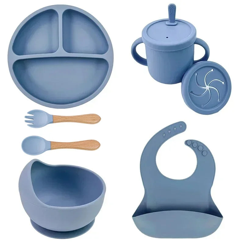Kit d'alimentation pour bébé – Assiette à ventouse, tasse et couverts
