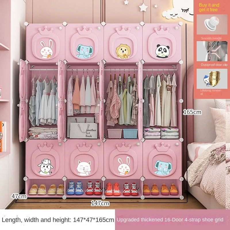 Armoire moderne pour enfants – Placard et rangement pliables en plastique