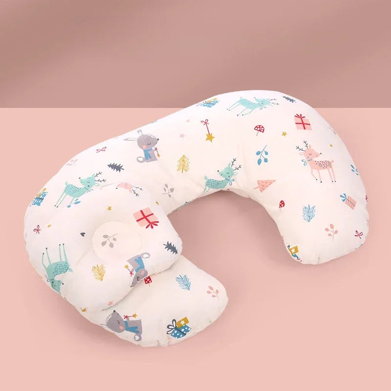 Pure Cotton Multi-Purpose Breastfeeding Arm Pillow with Detachable Core
