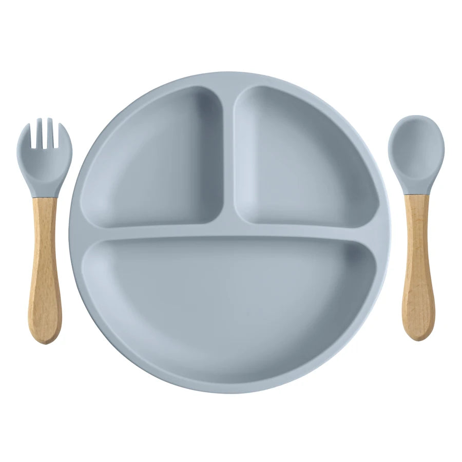 Children’s Silicone Tableware – BPA-Free Plate & Cutlery Set