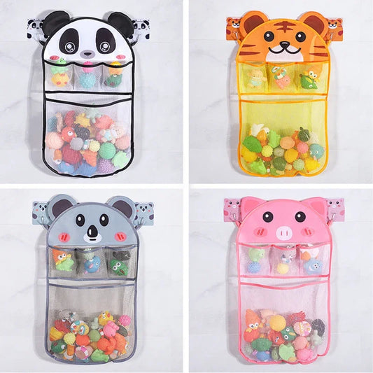 Toddler Bath Toy Storage – Cartoon Mesh Bag for Shower & Toys
