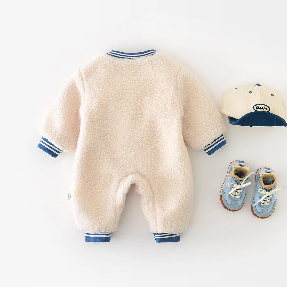 Combinaison bébé en polaire épaisse pour filles