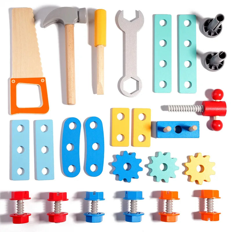 Maison d'activités en bois Montessori – Jouet de motricité fine et d'outils pour enfants