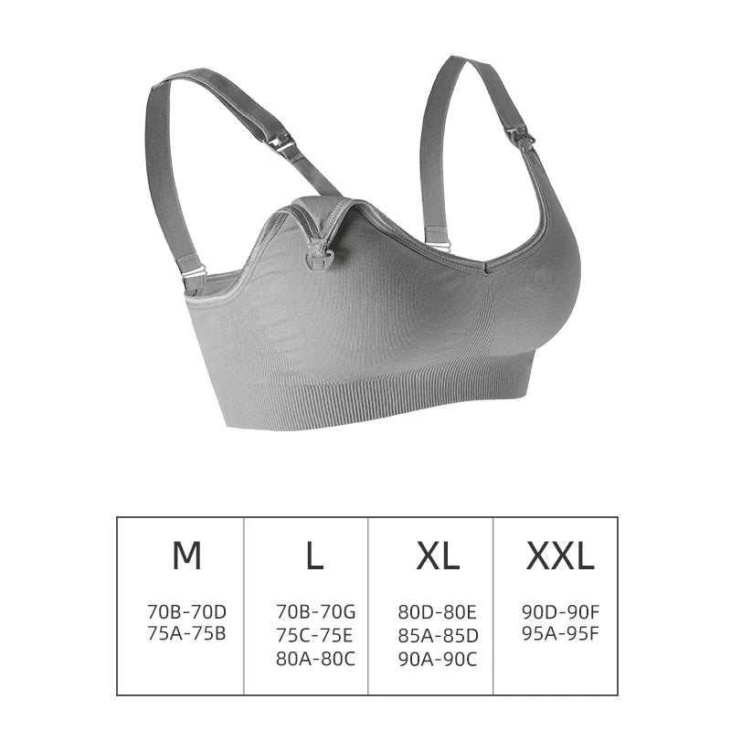 Soutien-gorge d'allaitement sans armatures – Ouverture sur le devant, sans coutures, effet push-up