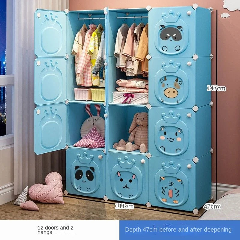 Armoire moderne pour enfants – Placard et rangement pliables en plastique