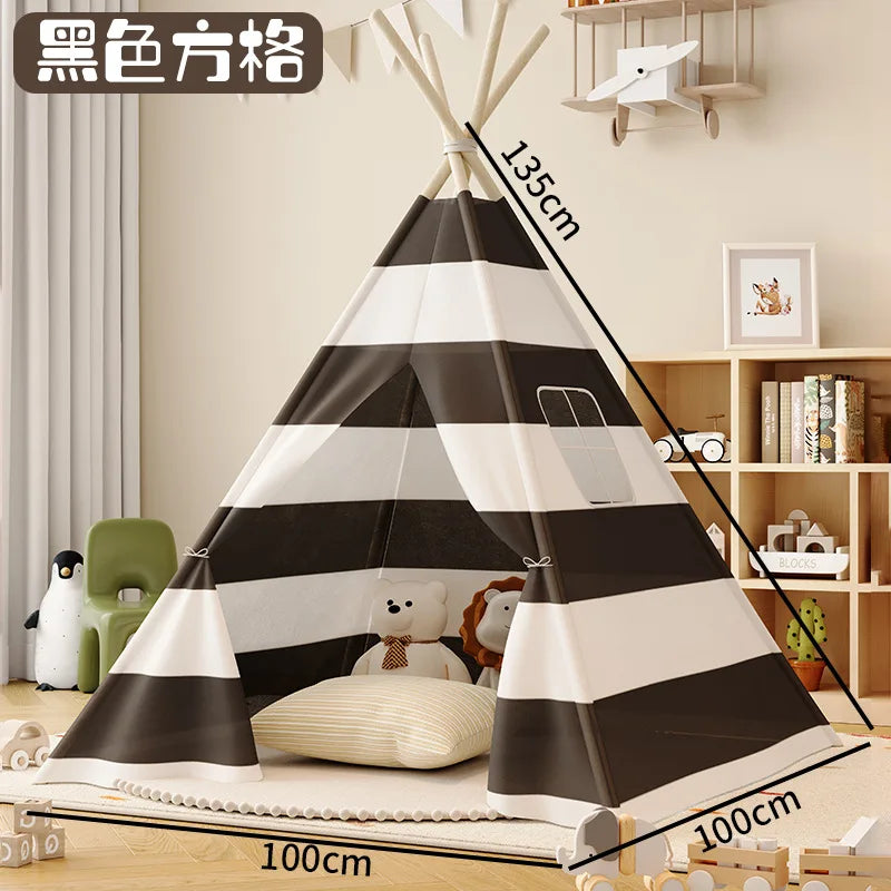 Tipi pour enfants de 1,6 m – Maison de princesse portable d'intérieur