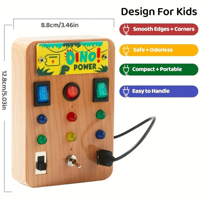 Tableau d'activités Montessori à LED – Jouet d'éveil lumineux pour enfants