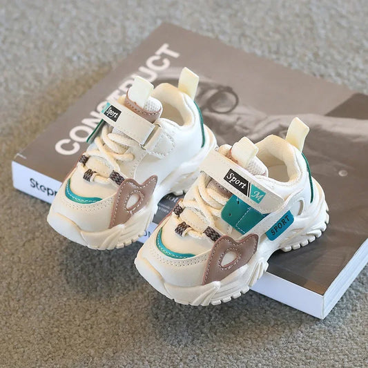 Spring Autumn New Style Children's Shoes Anti-Fall Learning to Walk Shoes Leather Surface for Babies Age 1 to 3 Kids Sports Shoe