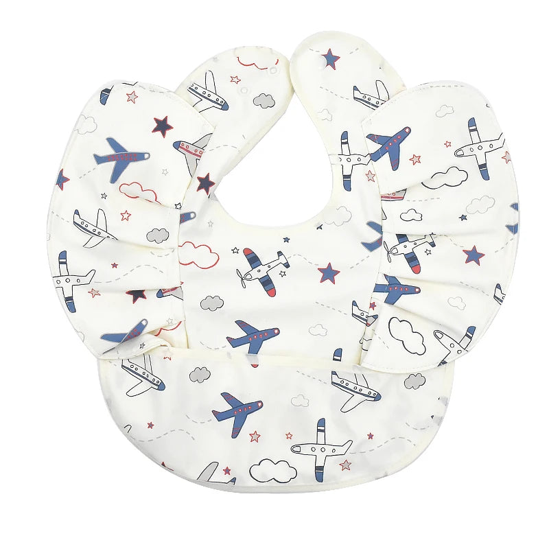 Nordic Style Baby Bib – Waterproof Short Sleeve with Pocket