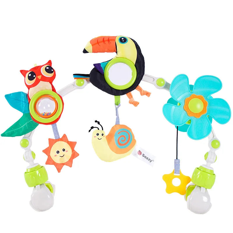 Baby Stroller & Crib Arch Toy – Musical Foldable Sensory Activity Bouncer
