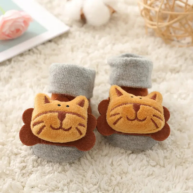 Non-Slip Cartoon Socks with Sound for Babies