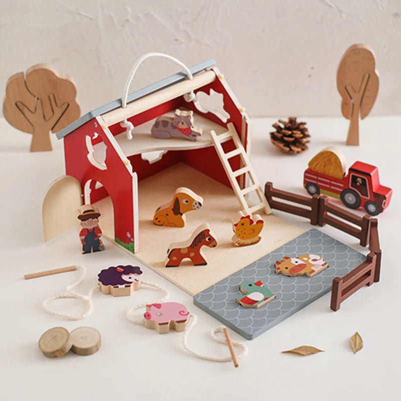 Circuit de train dinosaure – 19 pièces, jouet Montessori pour tout-petits