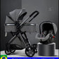 2025 High Landscape 3-in-1 Luxury Baby Stroller & Carriage – Infant Cradle