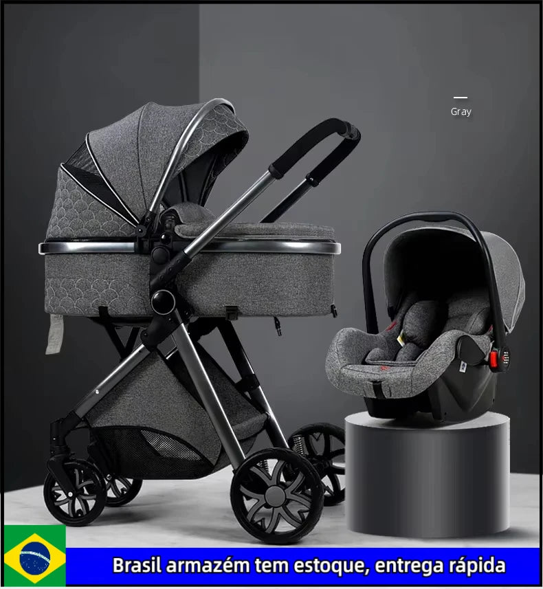 2025 High Landscape 3-in-1 Luxury Baby Stroller & Carriage – Infant Cradle