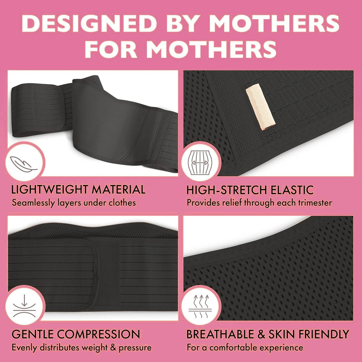Breathable Pregnancy Belly Band | Relieves Abdomen & Back Pressure