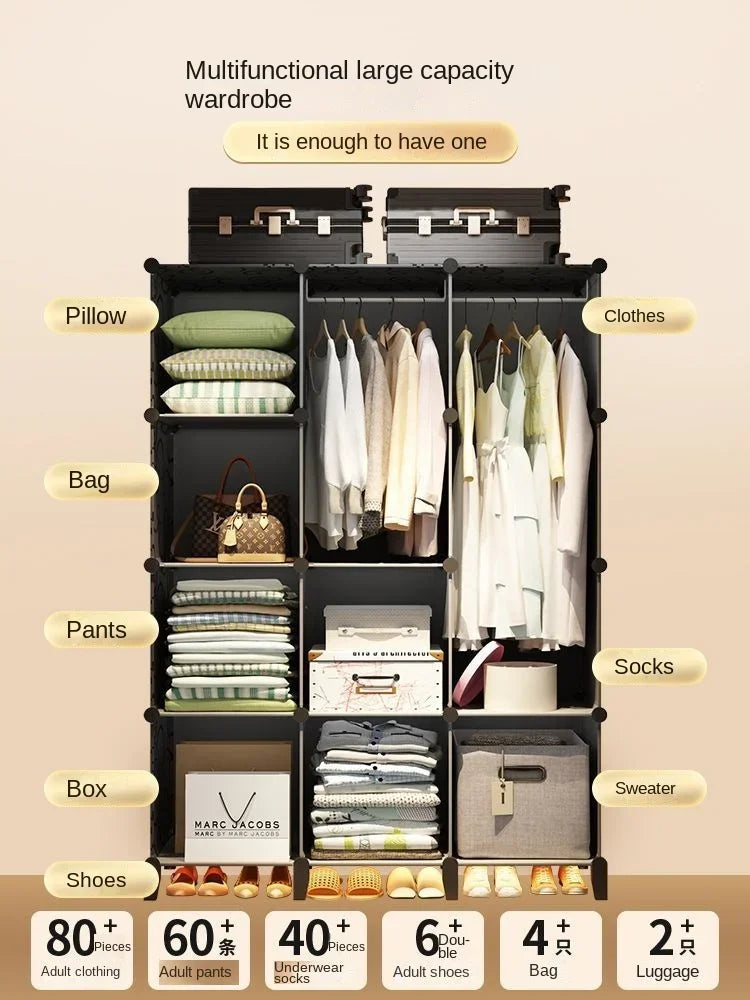 Foldable Baby Wardrobe – Plastic Closet & Cube Storage
