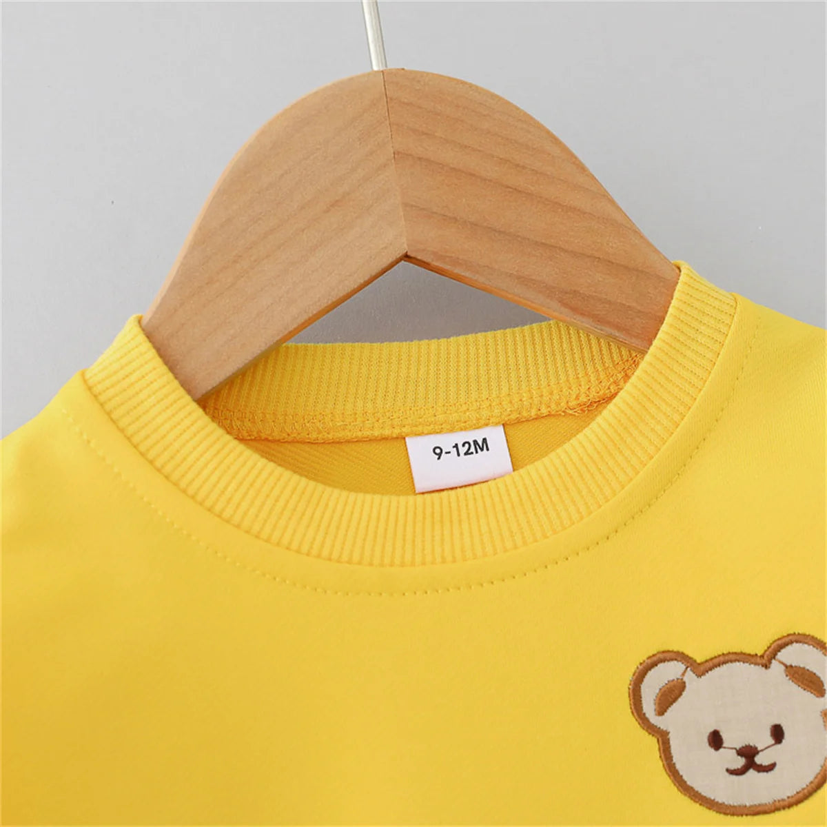 Ensemble 2 pièces pour enfant – Printemps/Automne Petit Ours Manches Longues et pantalon