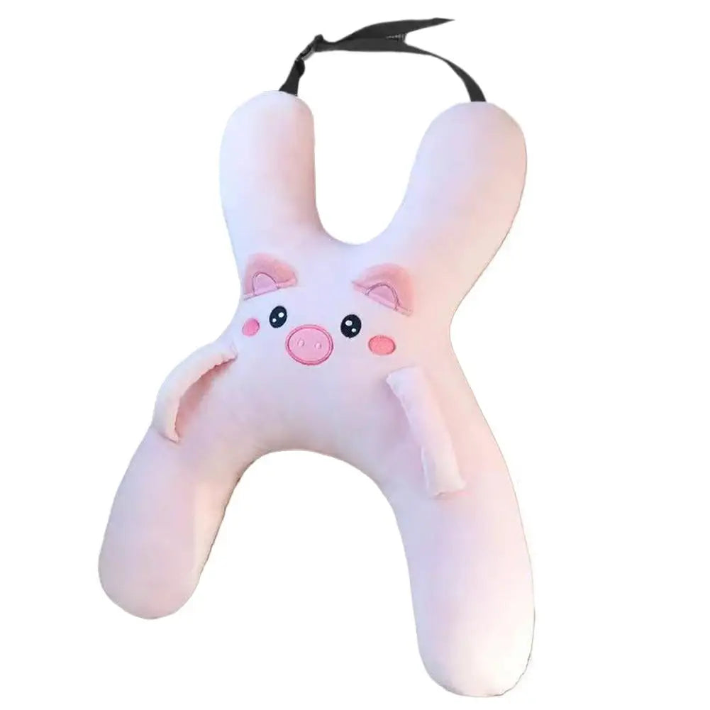 Oreiller de voiture amovible – Appui-tête mignon à motif dessin animé pour enfants