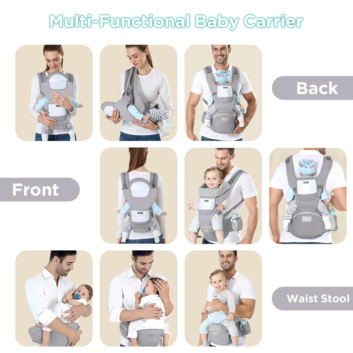 Infant Baby Sling – Front-Facing Ergonomic Hipseat Carrier