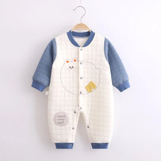 Winter Unisex Fashion Long Sleeve Baby Boy Girl Romper 100%Cotton Soft Jumpsuit