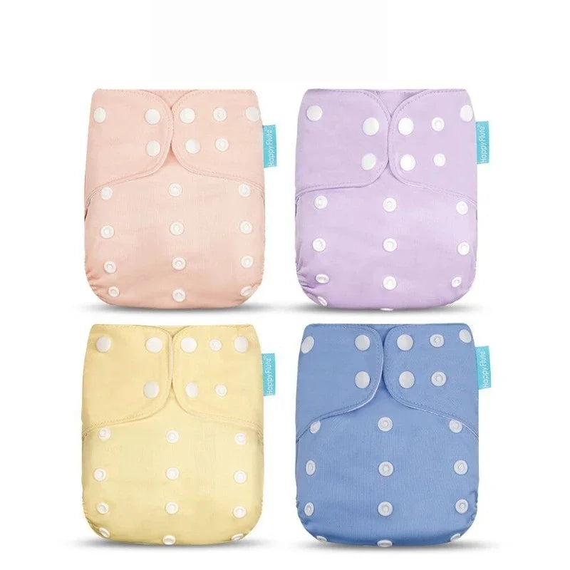 Couches lavables à poche réutilisables – Lot de 4, imperméables avec doublure en suédine