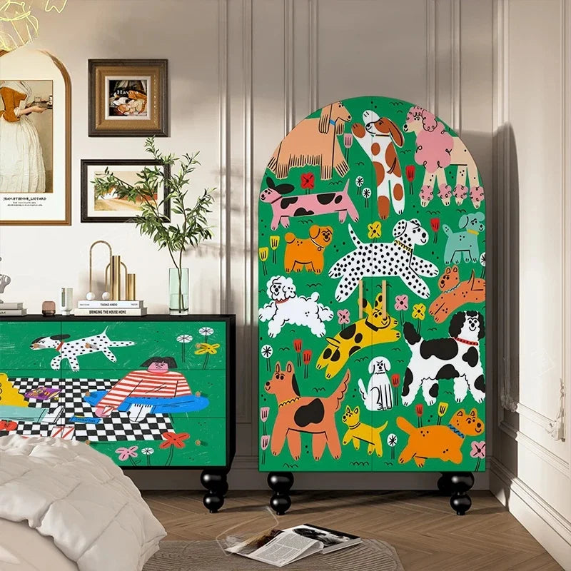Armoire en bois de taille moyenne – Organisateur de placard portable pour enfants