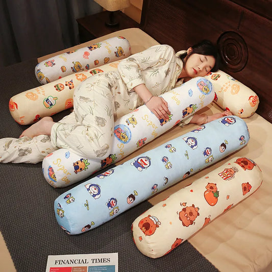 Cylindrical Plush Pillow – Multi-Use Bolster for Girls & Pregnancy Sleep Support