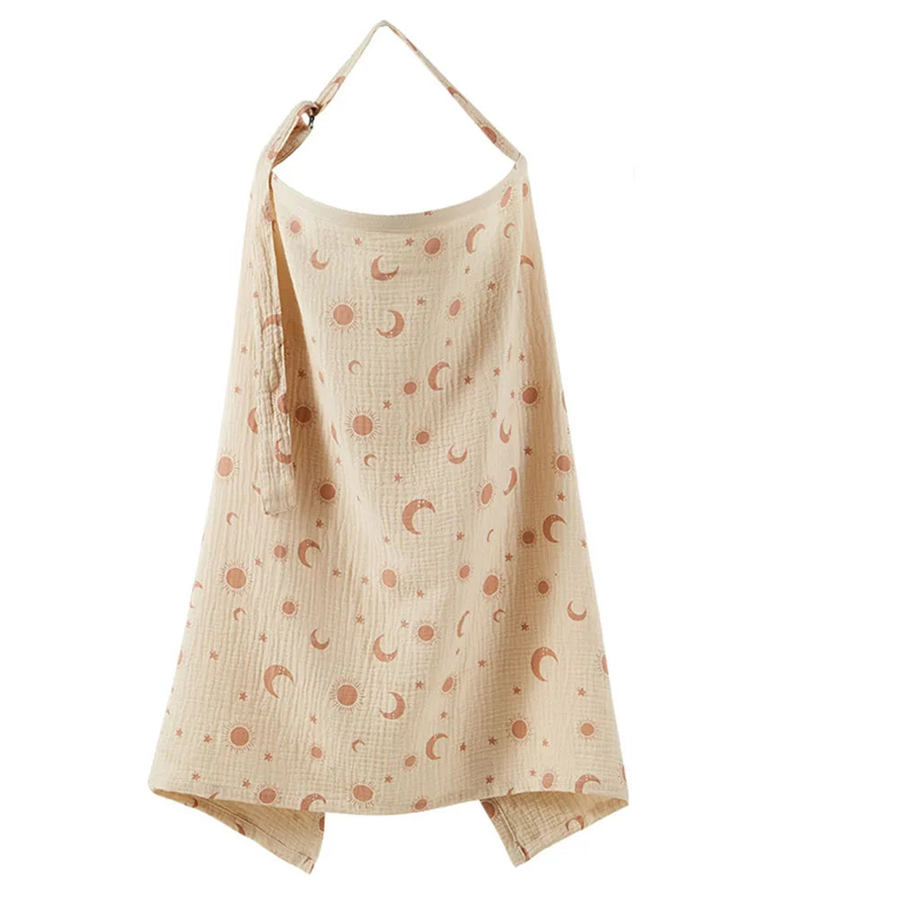 Breathable Muslin Nursing Apron – Privacy Cover for Mom & Baby Feeding