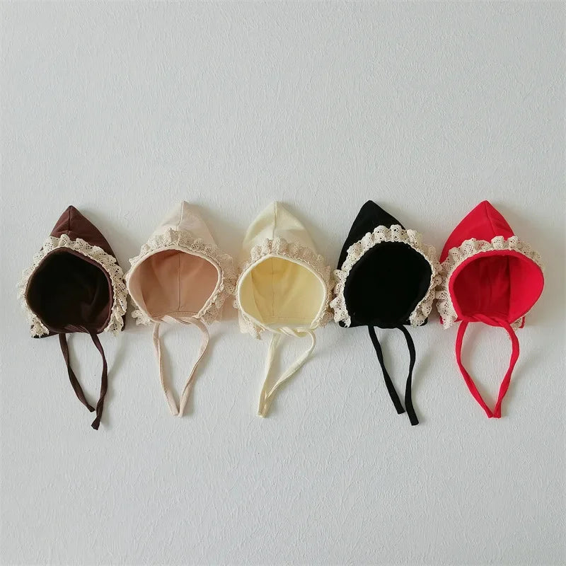 Chapeau de sorcière mignon pour bébé, bonnet de protection pour les oreilles de princesse d'automne