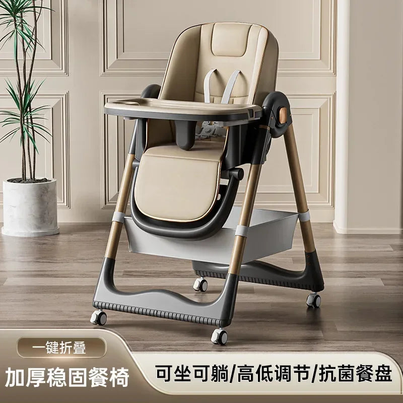 Chaise haute pliable pour bébé – Siège repas multifonctionnel pour enfants