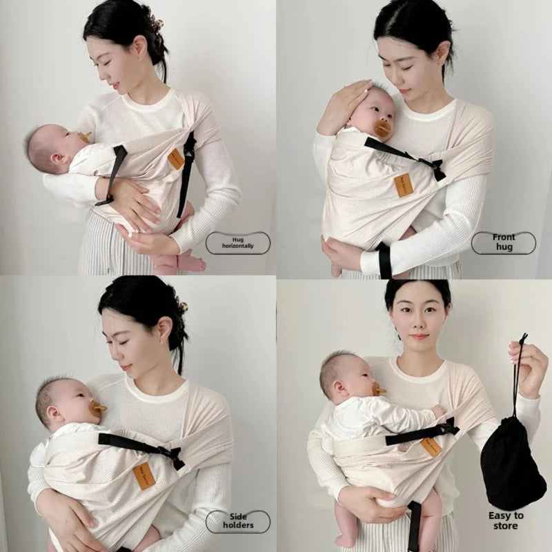 Porte-bébé portable avec assise de hanche pour nouveau-né et écharpe de portage