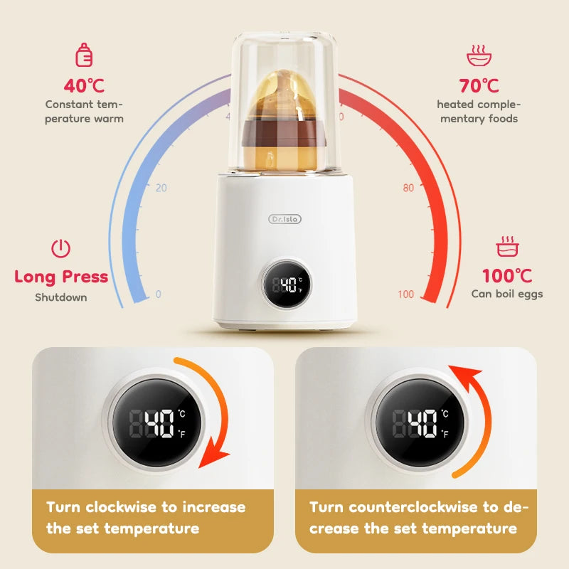 2-in-1 Baby Bottle Warmer & Sterilizer | Rapid Milk Heating for Newborns