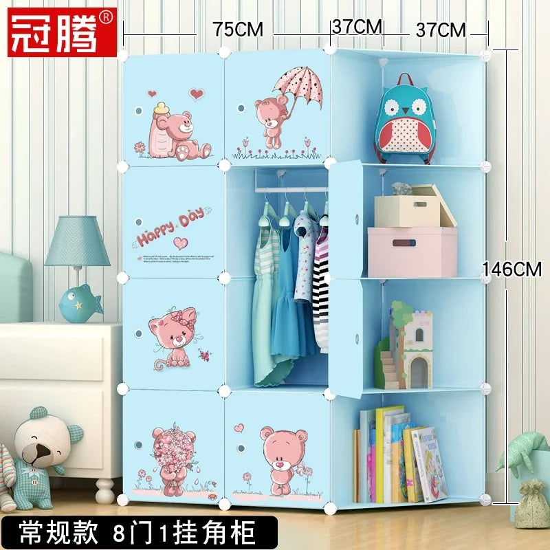 Armoire de rangement pour chambre d'enfant – Étagères en plastique pour tout-petits