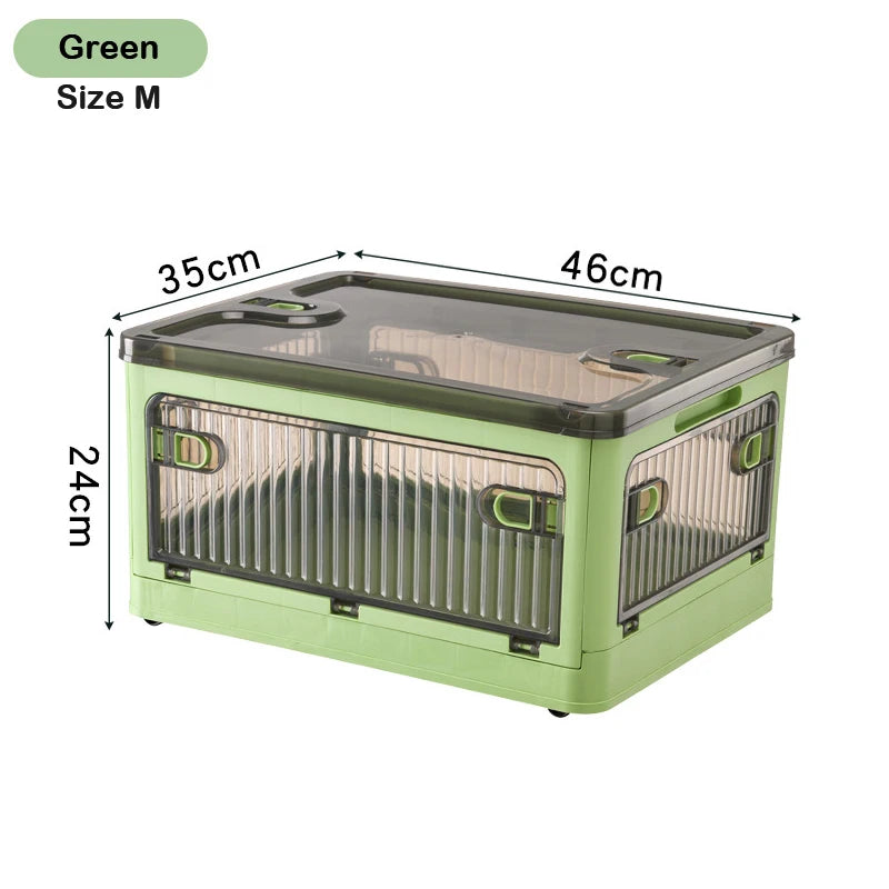 Boîte de rangement pliable BGRORIO – Modèle à roulettes et empilable