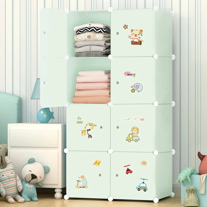 Armoire en plastique pour enfants – Organisateur de vêtements moderne et minimaliste