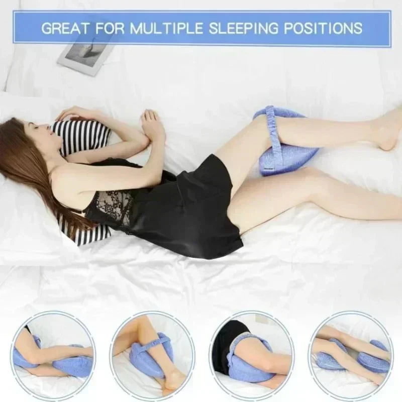 Memory Foam Heart-Shaped Leg Pillow – Pregnancy & Side Sleeper Support for Back, Hip & Sciatica