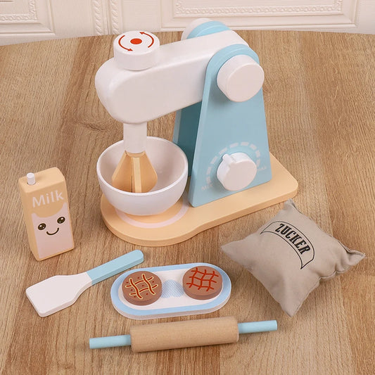 Wooden Toy Mixer – Pretend Kitchen Fun!