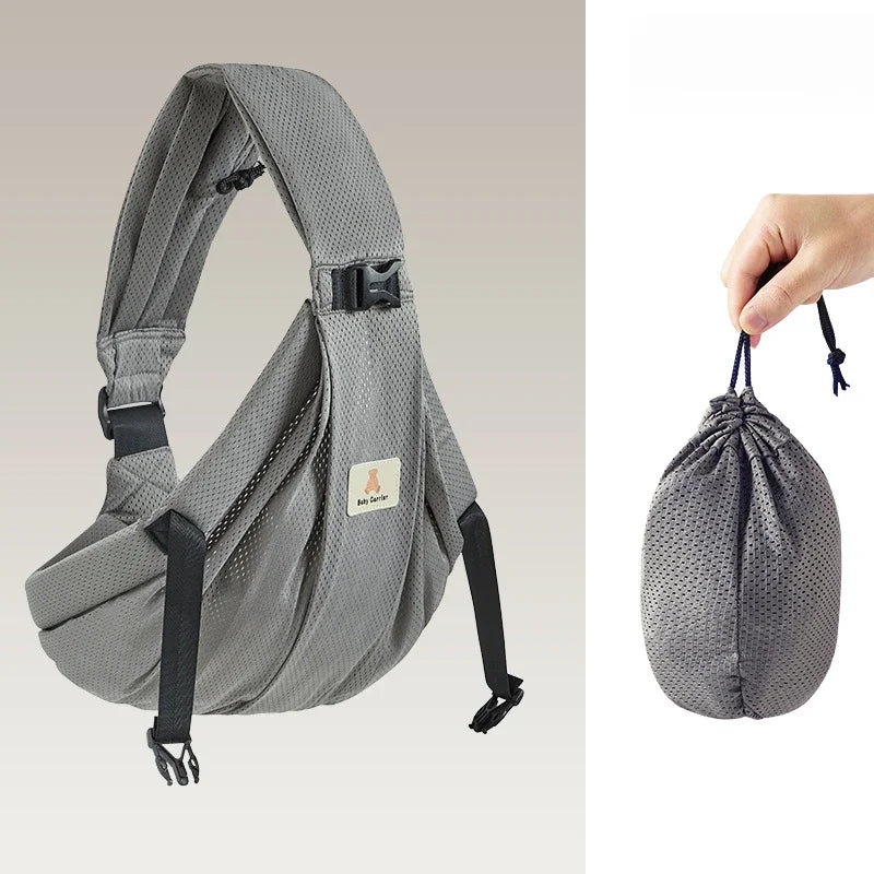 Porte-bébé portable avec assise de hanche pour nouveau-né et écharpe de portage
