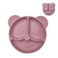 Assiette à ventouse en silicone pour bébé – Bol avec visage souriant