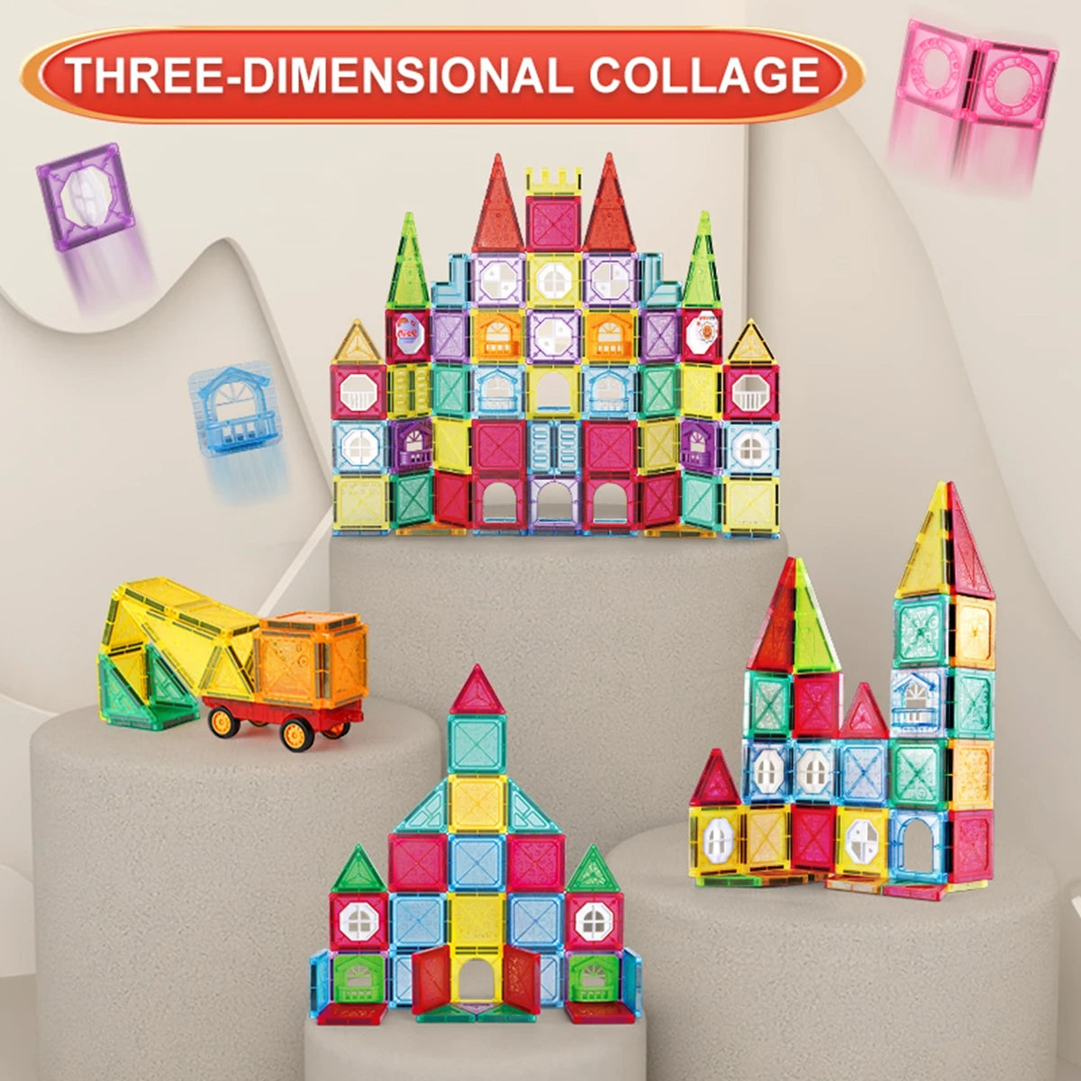 Magnetic Building Tiles – Creative STEM Toy for Kids Ages 3–8