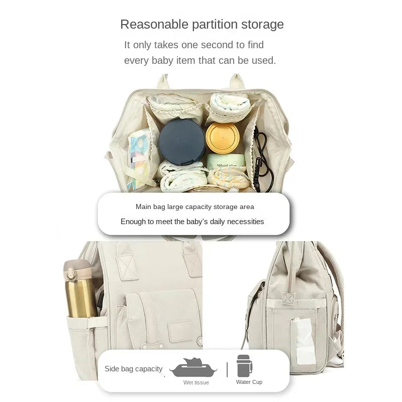 Waterproof Baby Nappy Backpack – Mummy Travel & Storage Bag