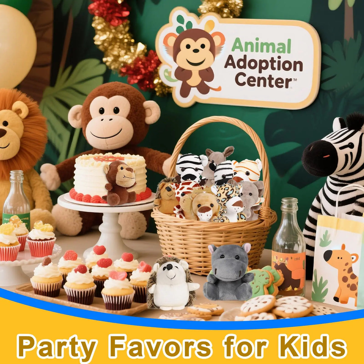 12cm Mini Safari Plush – Party Favor Set
