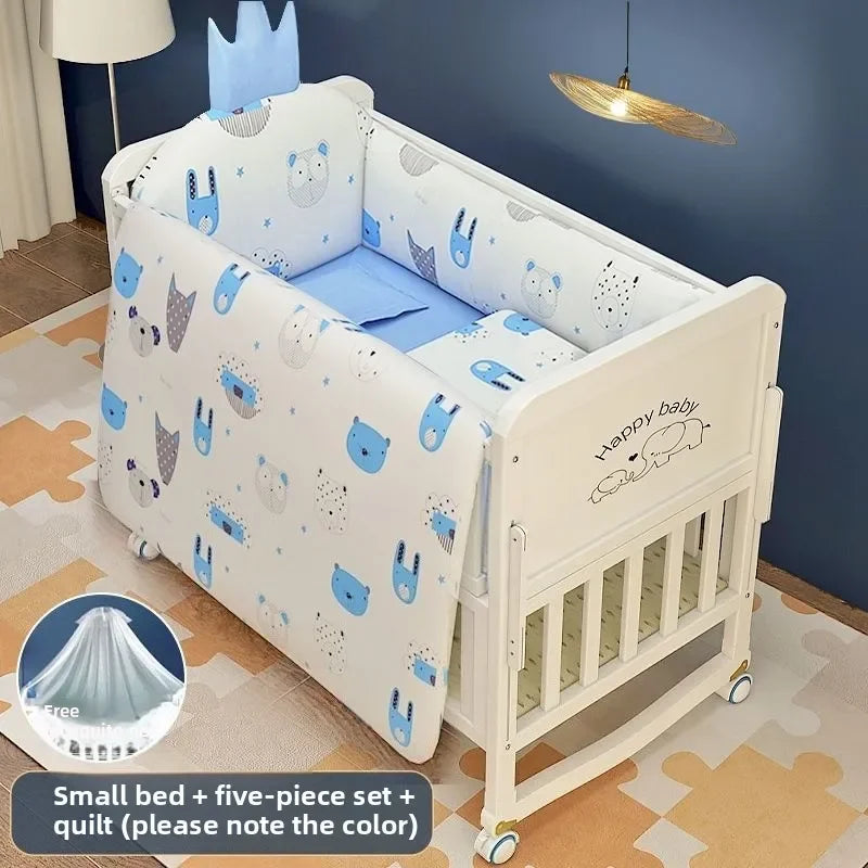 Convertible Baby Crib – Luxury Nest Bed with Mobility