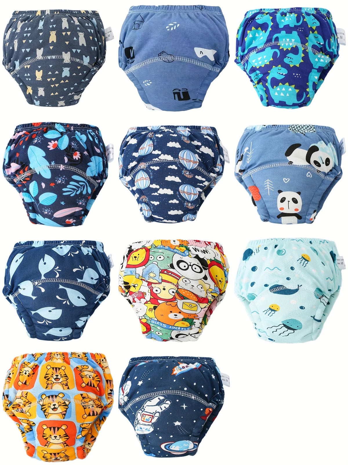 Lot de 11 culottes d'apprentissage pour bébé – Douces, lavables et parfaites pour l'apprentissage de la propreté