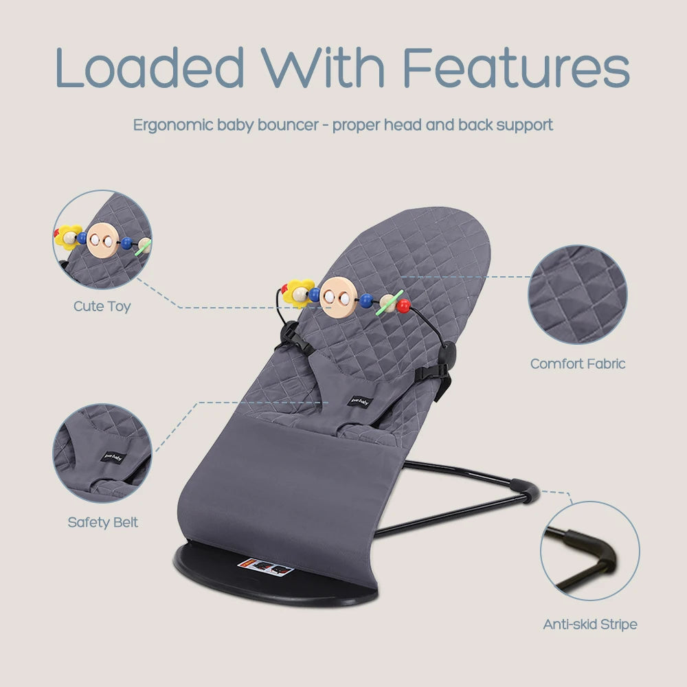 Foldable Baby Bouncer – AnGku Rocker with Toys