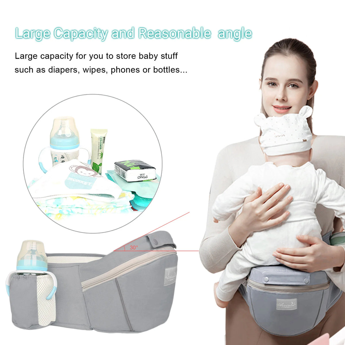 Infant Baby Sling – Front-Facing Ergonomic Hipseat Carrier