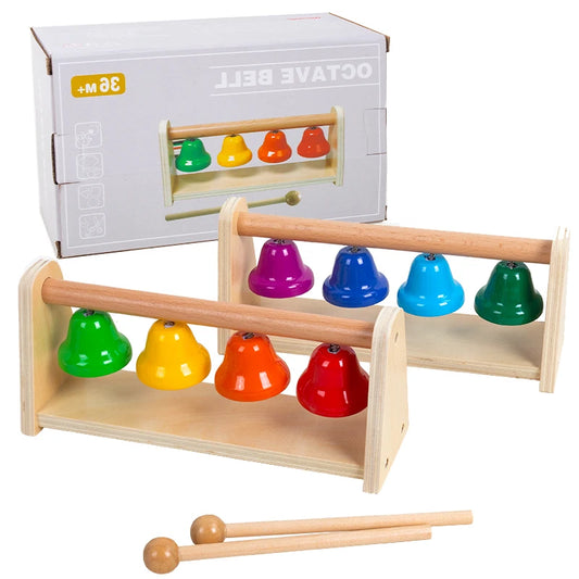 Colorful 8-Note Hand Bells – Learn & Play!