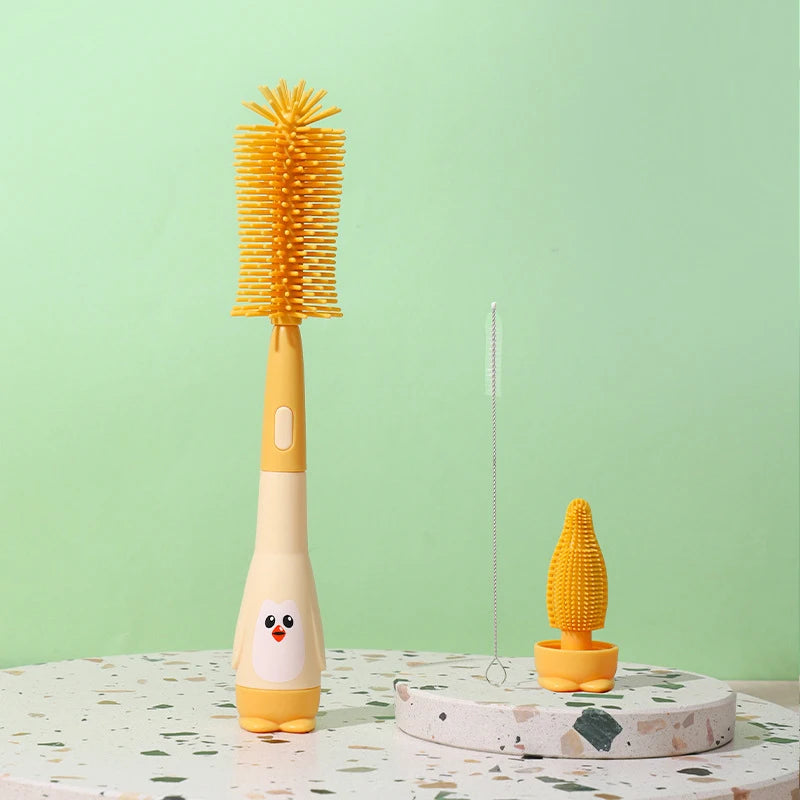 Ensemble de goupillons en silicone pour biberons | Nettoyeurs à tête souple pour tasses et tétines